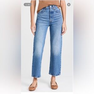 Levi’s ribcage straight ankle jeans